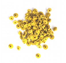 Yellow Tattoo Grommets Top Hat Style (Pack Of 100)